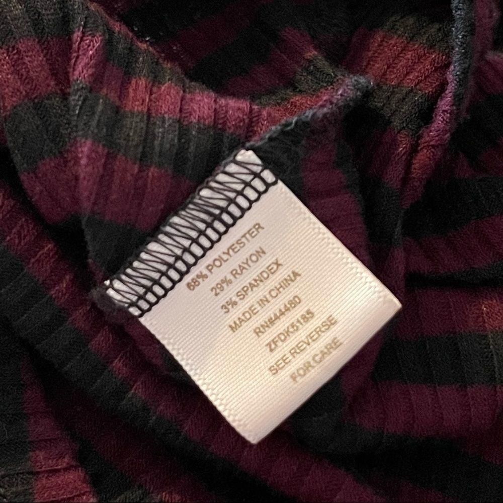 LOVE FIRE | Burgundy Striped Dress - Picture 8 of 8